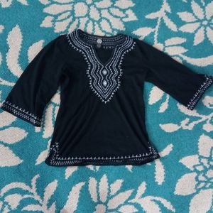 Lucky Brand Boho Dashiki Style Top